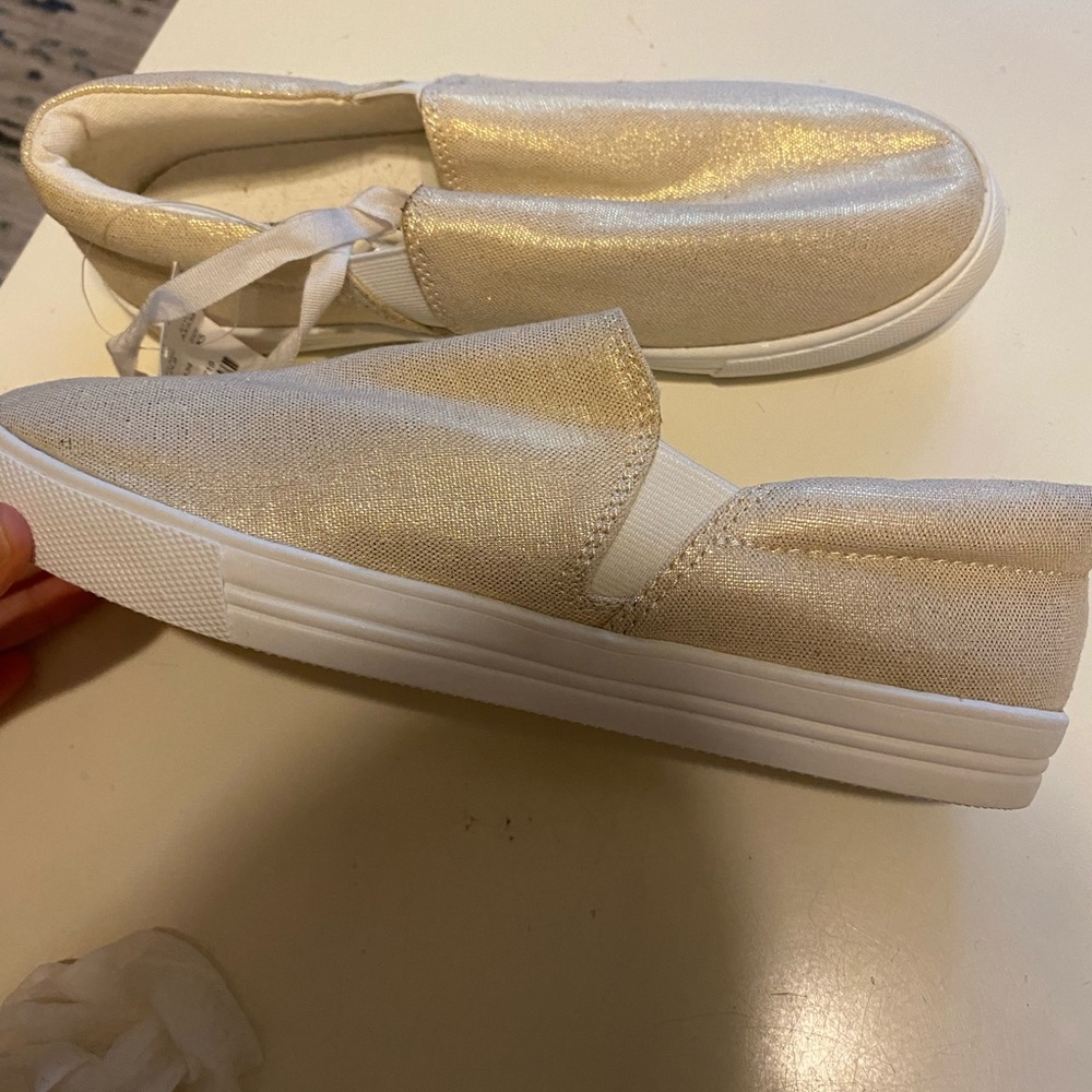Ivory Gold Crewcuts loafer shoes - Picture 2 of 5